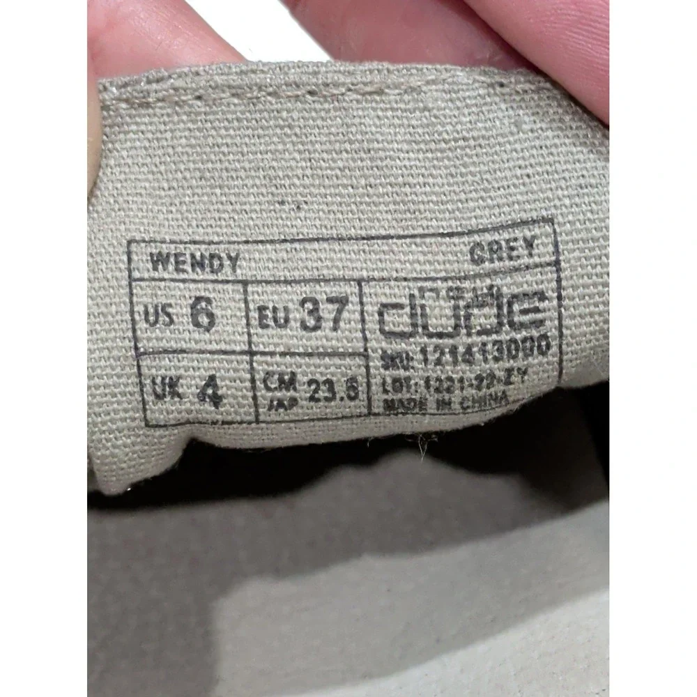 Hey Dude Wendy Grey Slip On Womens Comfort Loafer Boat Shoes Size  6